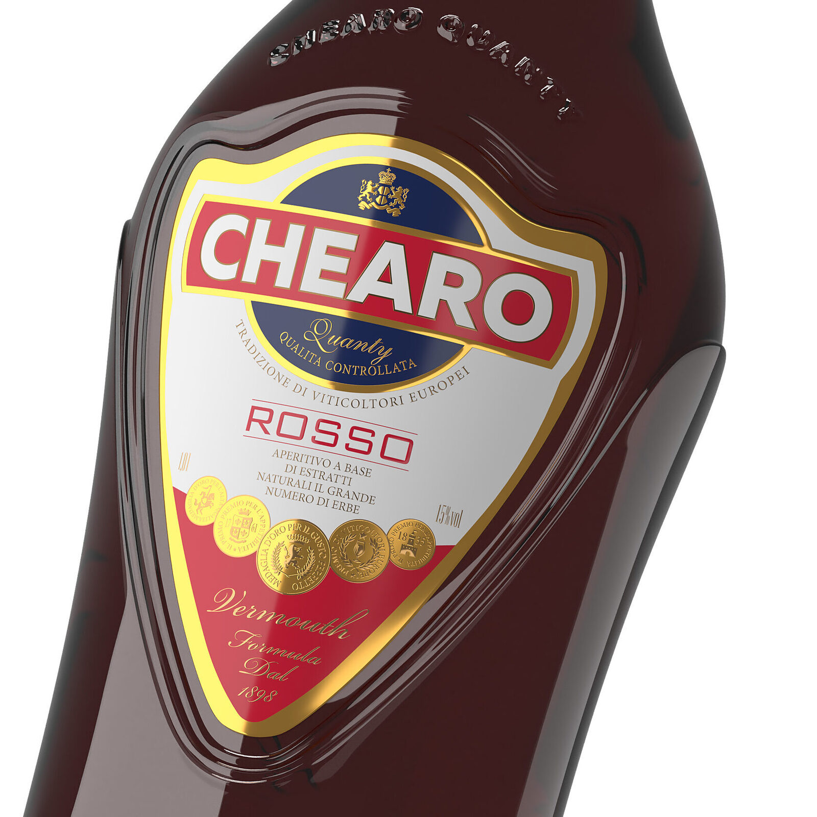 дизайн этикетки вермута CHEARO rosso аперитив классический стиль