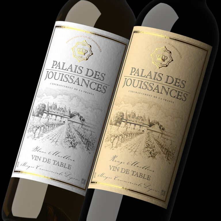 дизайн винной линейки Palais des Jouissances в классическом французском стиле