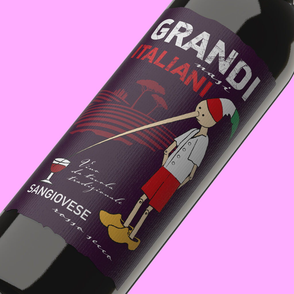 GRANDI ITALIANI. Дизайн этикетки.