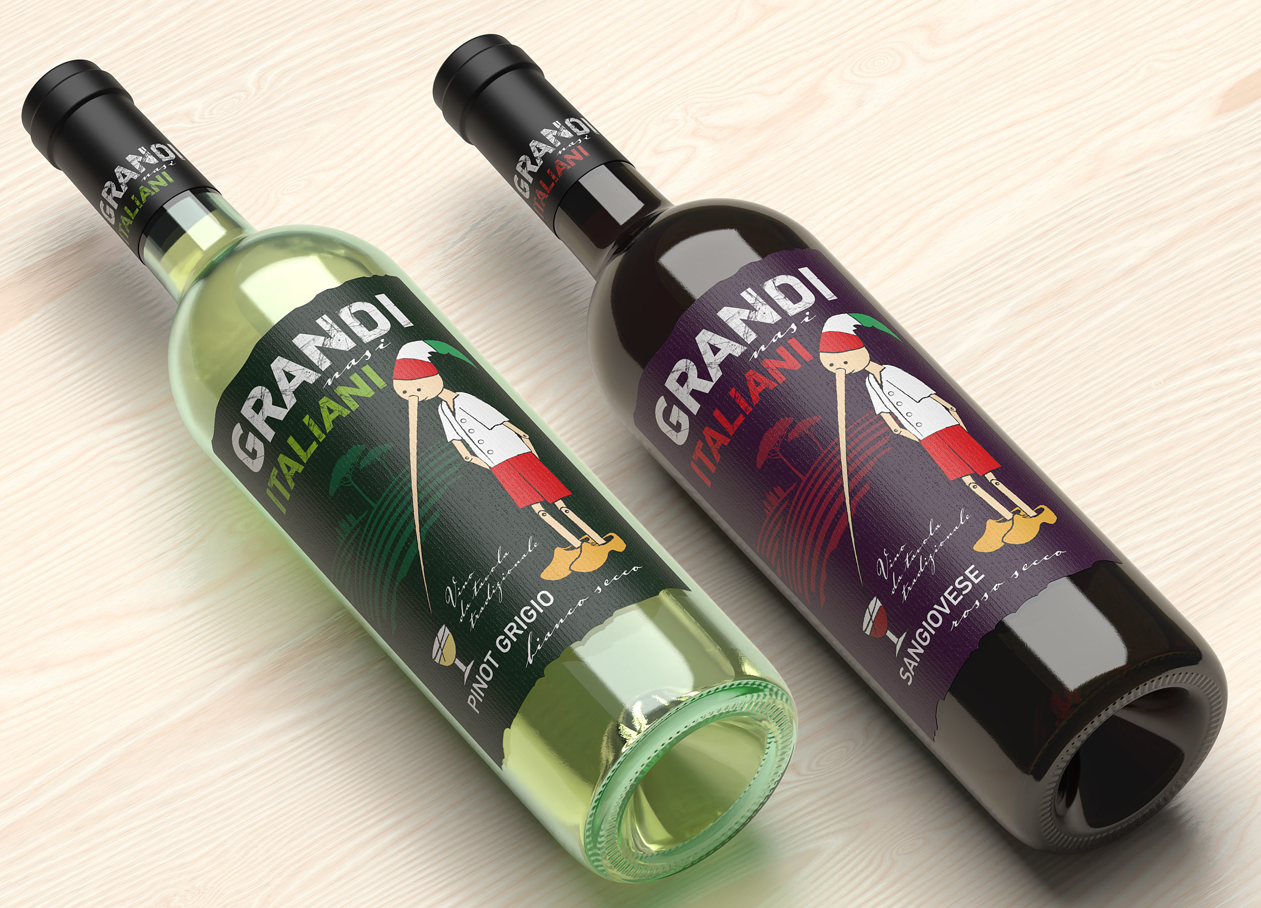 Этикетки вина Grandi Italiani