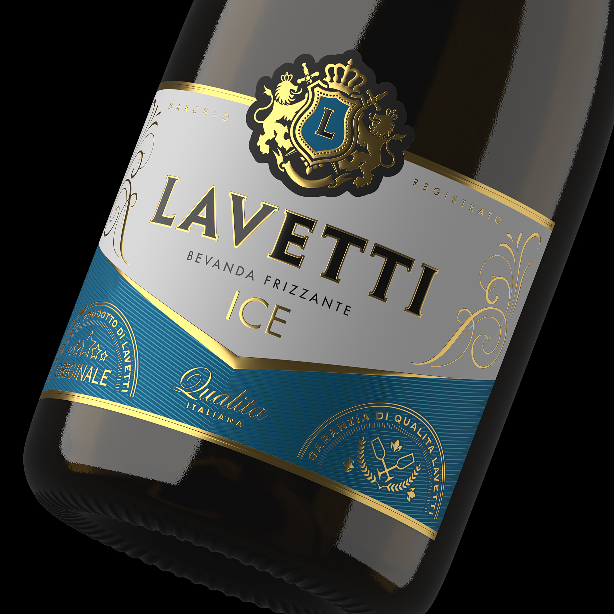 этикетка игристого напитка LAVETTI ICE