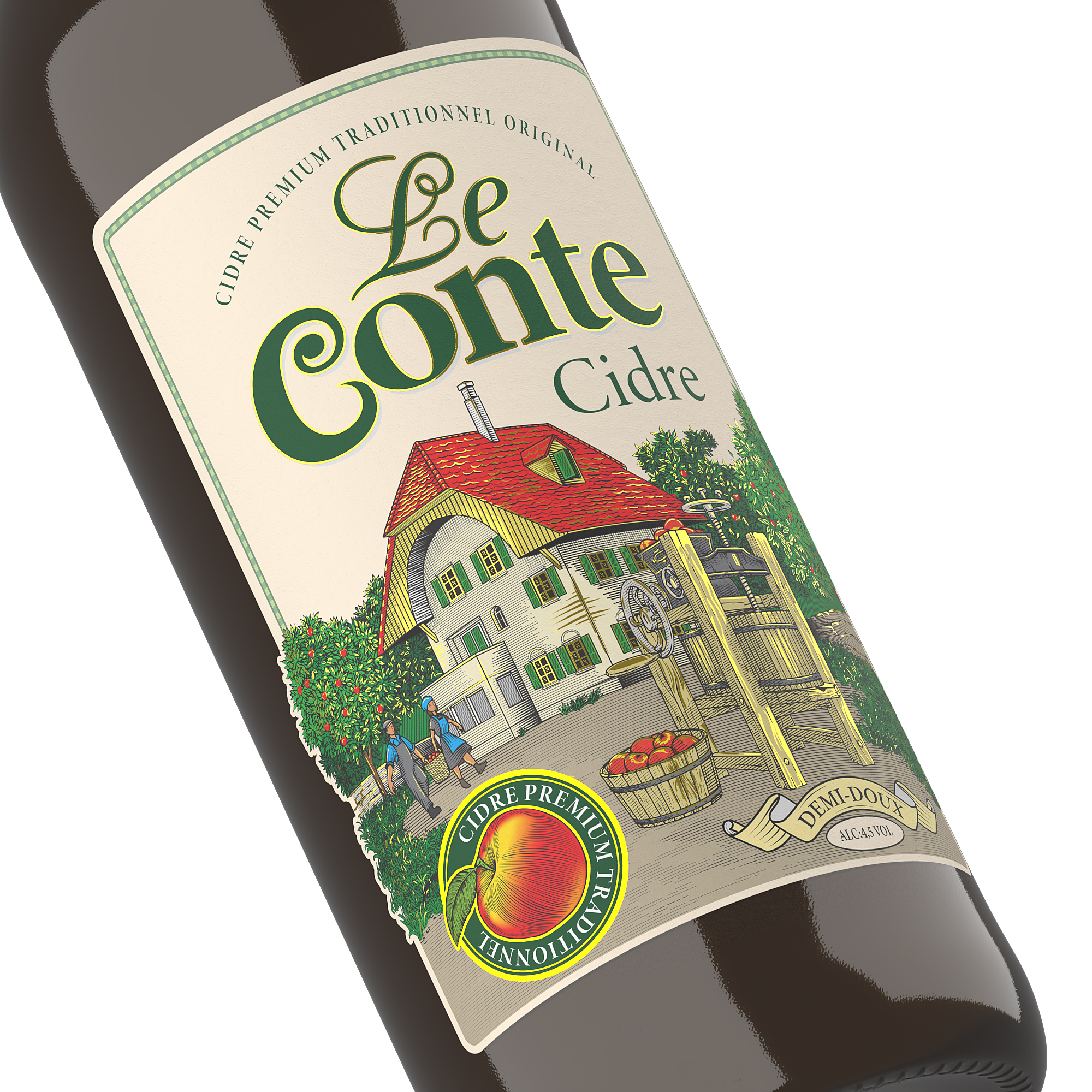 Сидр "Le Conte". Дизайн этикетки.